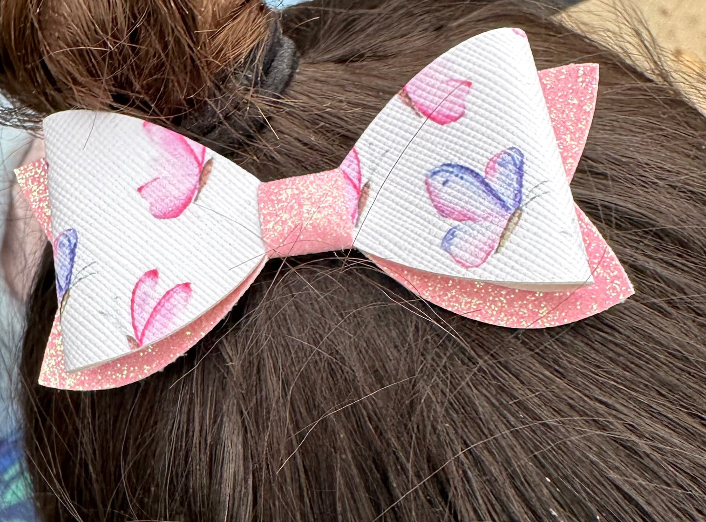 Pink Butterfly hair bow