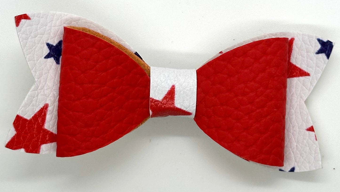 Red and blue stars bow