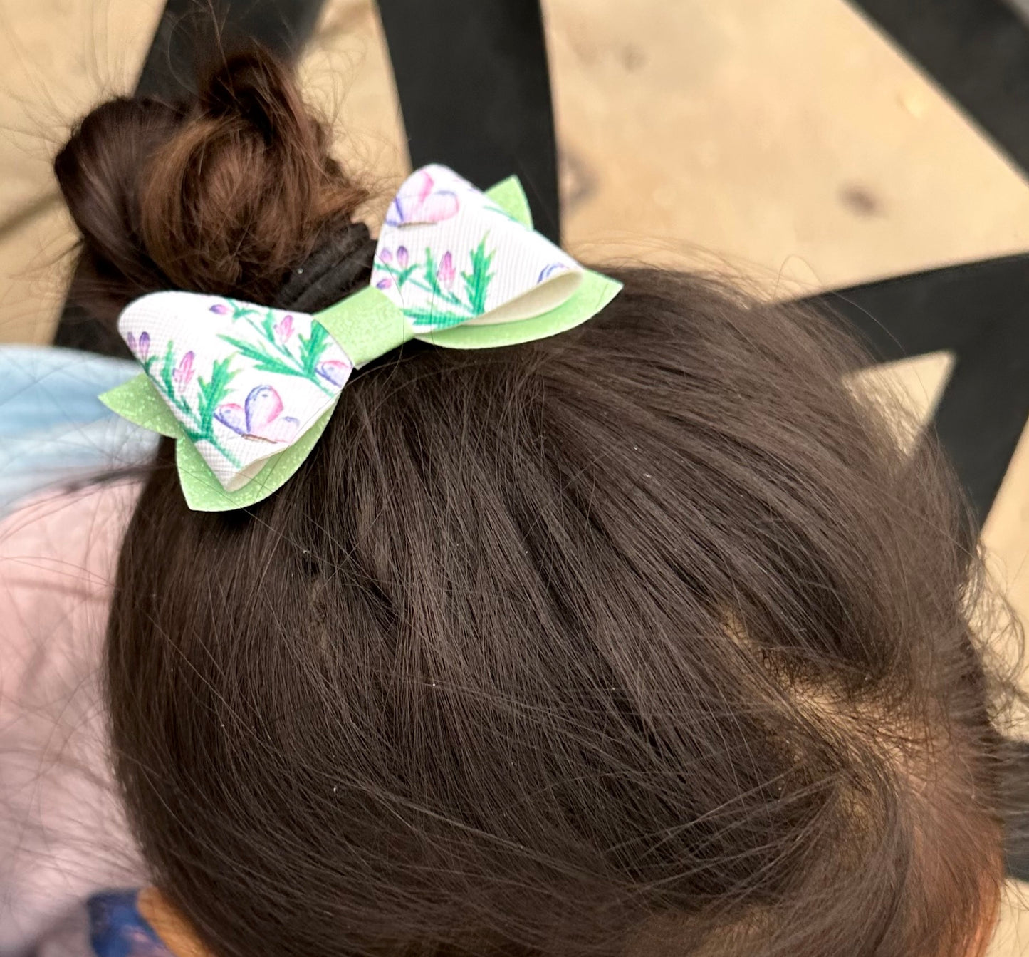 Green Butterfly hair bow