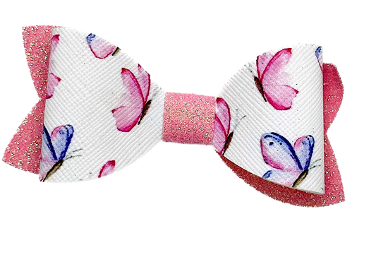 Pink Butterfly hair bow