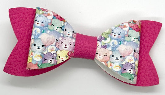 Colorful bears hair bow