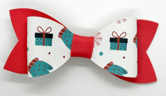 Mitten and presents hair bow