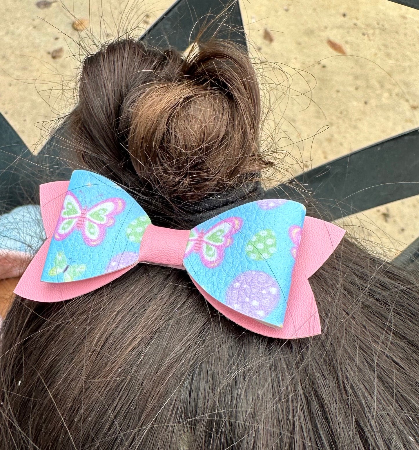 Butterfly and easter egg bow