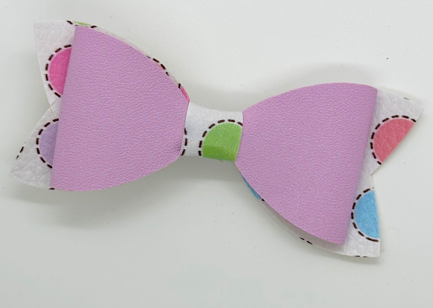 Pastel circle bow