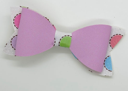 Pastel circle bow