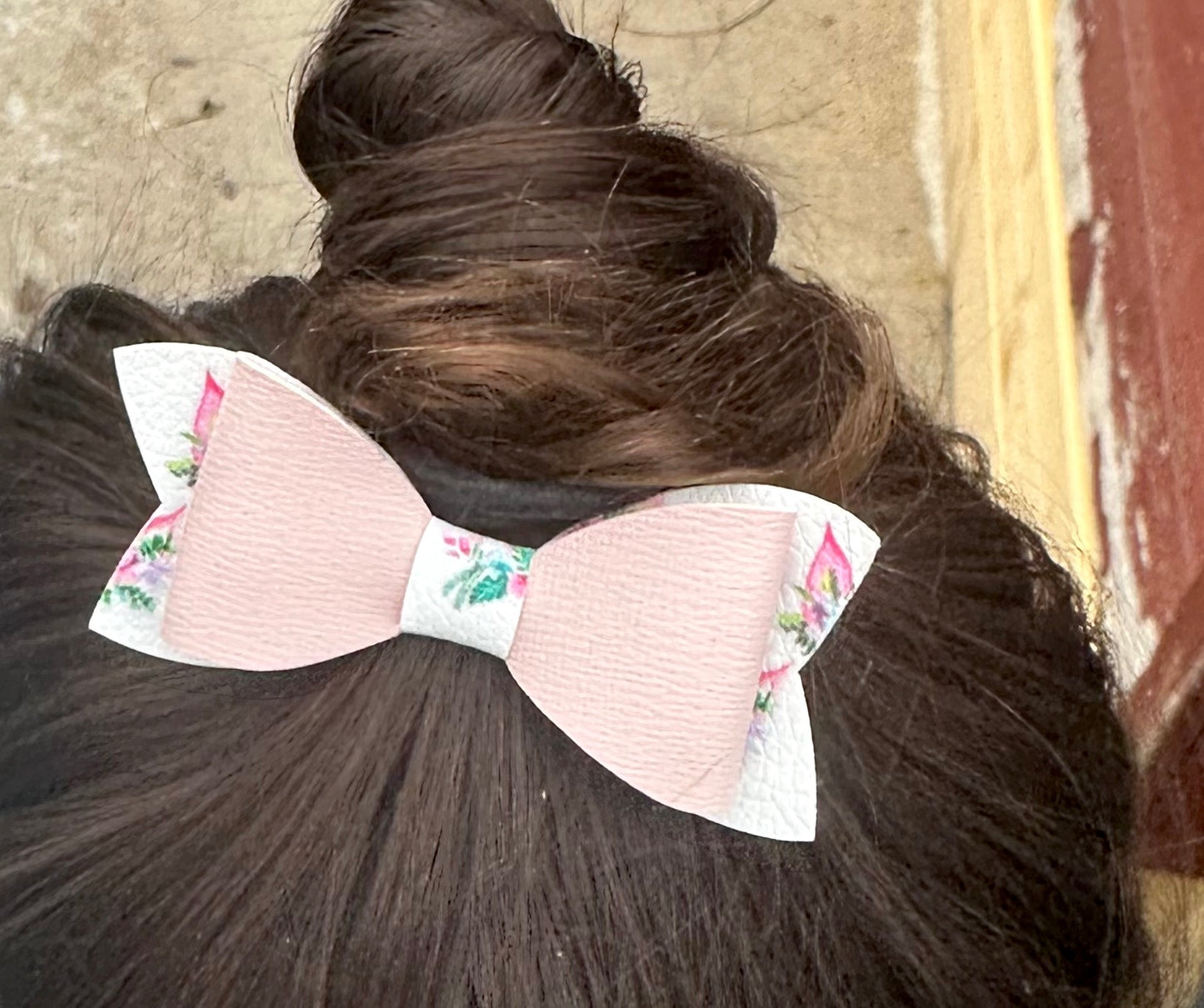 Pink on abstract unicorn bow